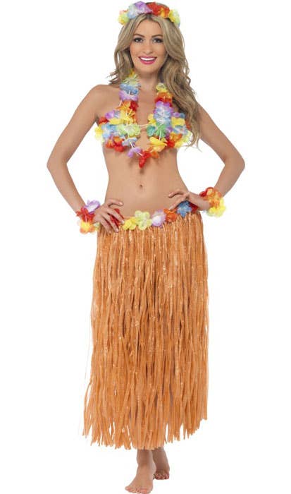 Orange Hula Honey Women's Hawaiian Costume Kit