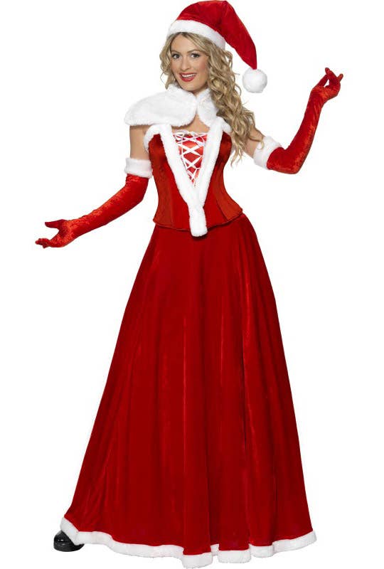 Miss Santa Womens Luxury Christmas Dress Up Costume - Image 1