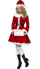 Women's Deluxe Santa Christmas Dress Costume - Image 1
