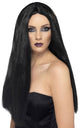 Women's Long Straight Black Halloween Costume Wig Main Image