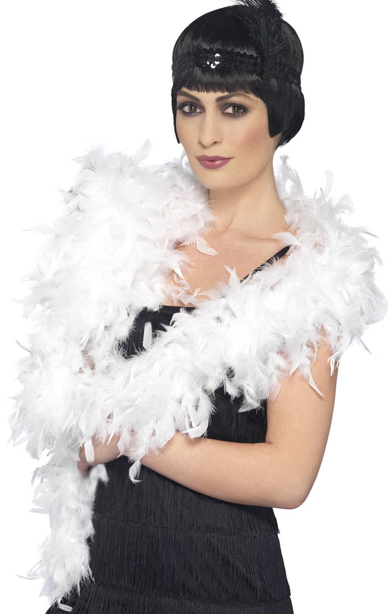 White Feather Boa Costume Accessory