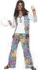 Groovy Colourful Hippie Men's 1970's Costume - Front Image
