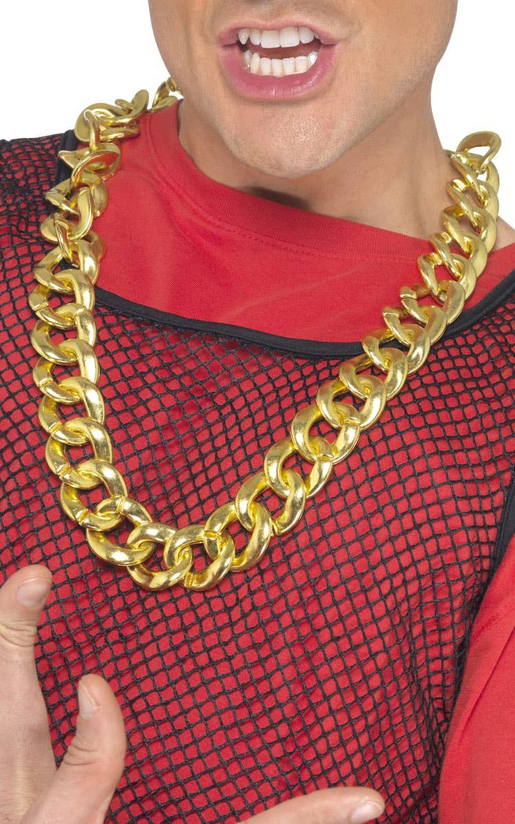 Large Chunky Hip Hop Bling Costume Necklace - Main Image