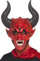 Red Latex Rubber Devil Lord Half Costume Mask 