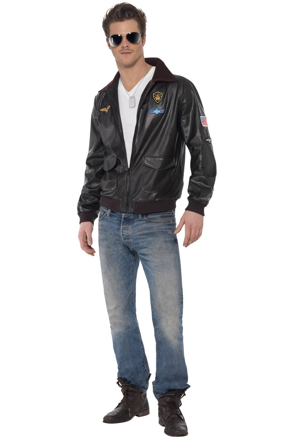 Jeans Tom Cruise Top Gun Outfit Straight Jacket Costume Top Gun