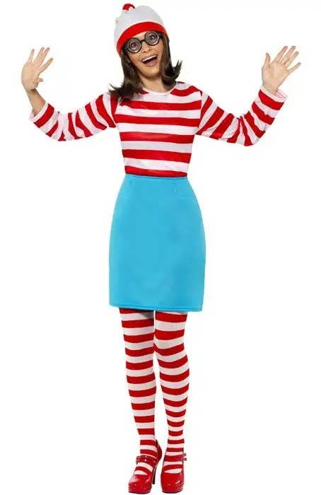 Image of Where's Wally Women's Plus Size Wenda Book Week Costume - Front View
