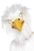 Adult's Latex Eagle Costume Accessory Mask with White Faux Hair Main Image