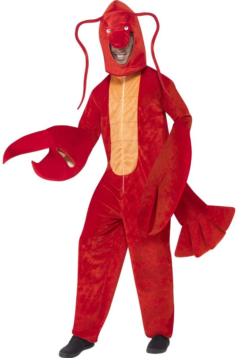 Men's Red Rock Lobster Novelty Costume Front