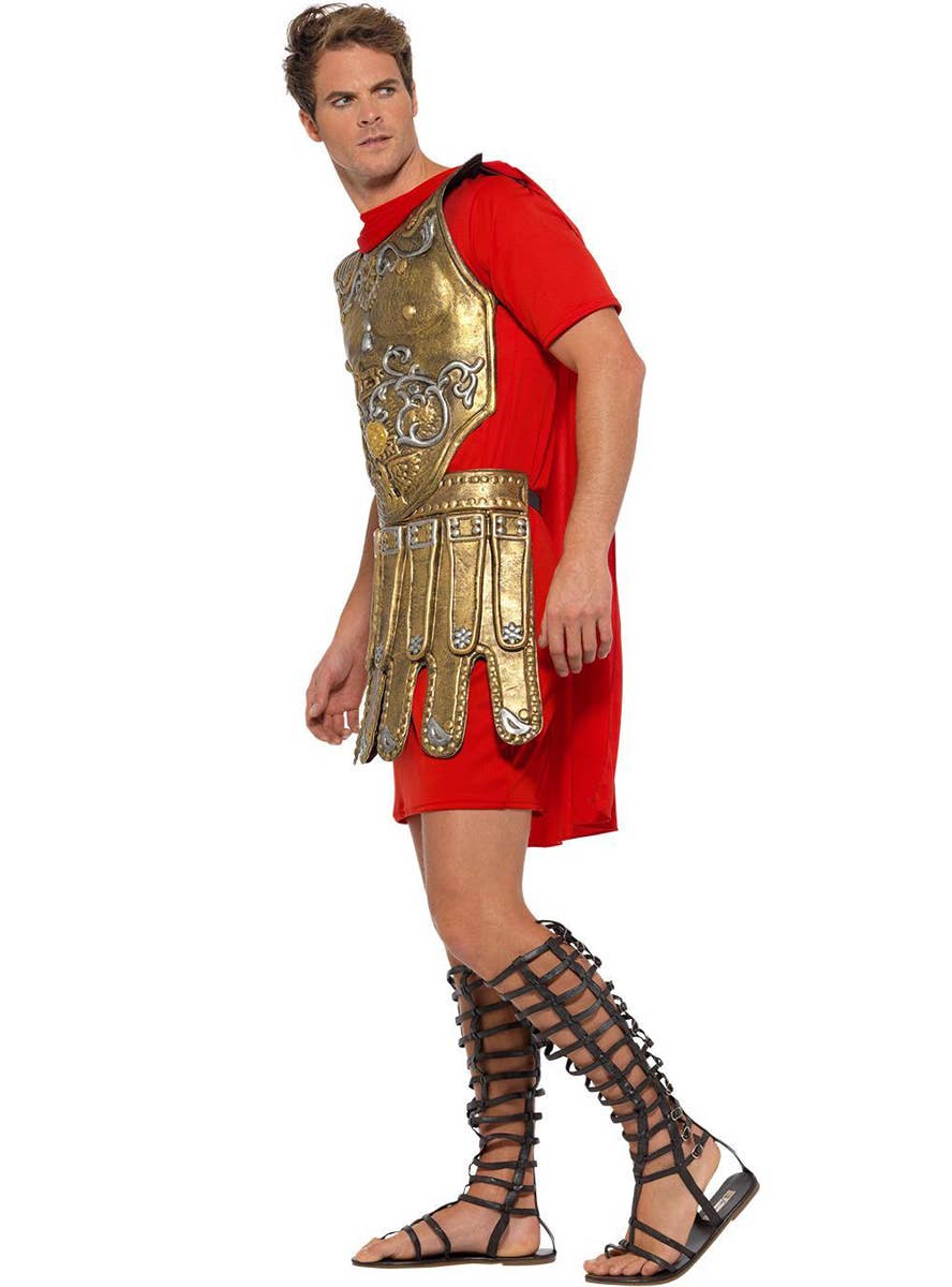 Red and Gold Men's Gladiator Costume - Side Image