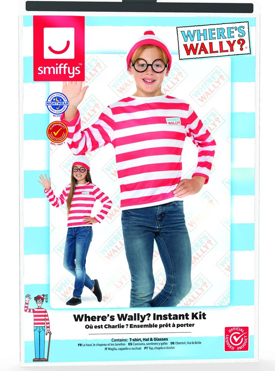Boys Wheres Wally Book Week Costume Kit