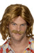 Men's 1970's Super Trouper ABBA Brown Wig and Moustache Set - Main Image