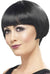 Womens Short Black 1920s Bob Cut Flapper Great Gatsby Costume Wig - Main Image