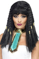 Goddess Cleopatra Women's Long Black Costume Wig - Main Image