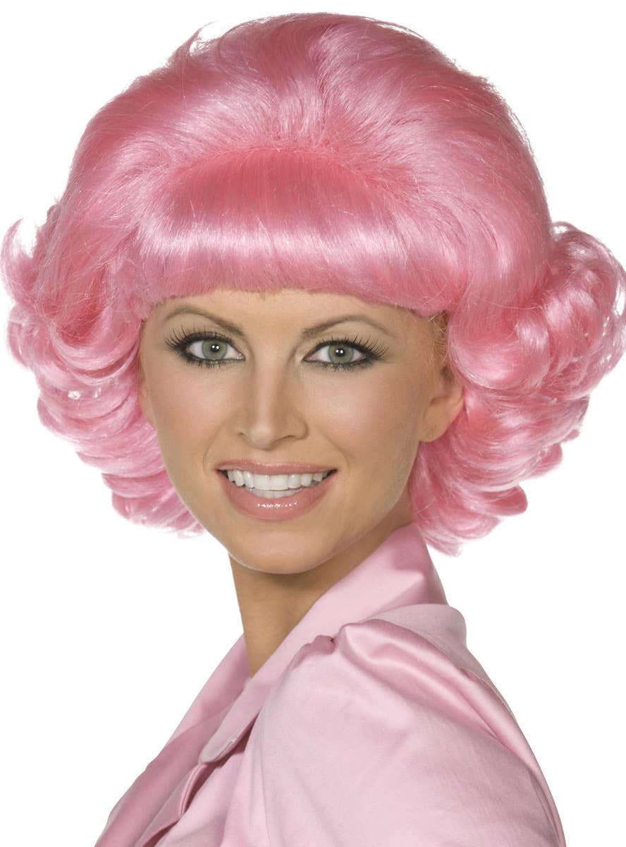 Frenchy Women's Pink Lady Costume Wig Main Image