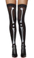 Smiffy's Fever Lingerie Women's Black Skeleton Print Thigh High Women's Day Of The Dead Halloween Stockings Main Image