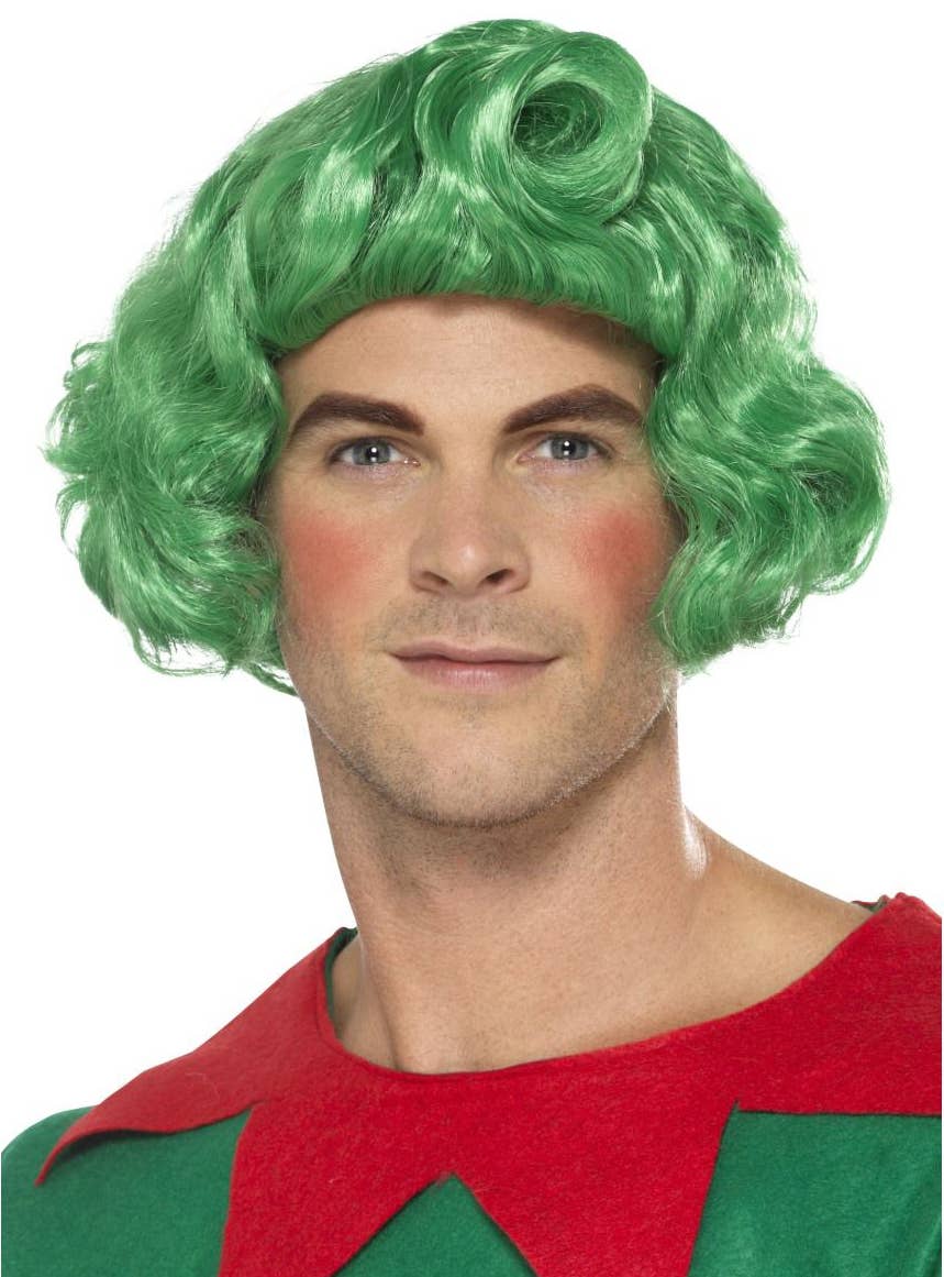 Green Oompa Loompa Men's Costume Wig