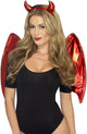 Red Devil Adult's Wings and Horns Costume Accessory Kit Main Image