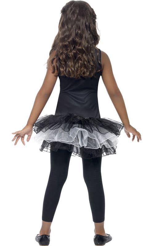 Girl's Day of the Dead Skeleton Tutu Costume Back