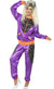 Retro Shell Suit Women's 1980's Purple Costume Tracksuit Main Image