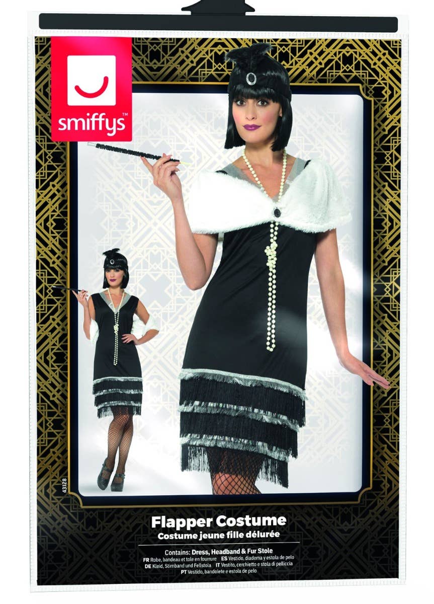 Fllapper Womens Ritzy Black 1920s Flapper Dress | Sexy Gatsby Girl Costume