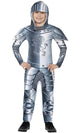 Kids Armoured Knight Printed Jumpsuit Costume - Main Image