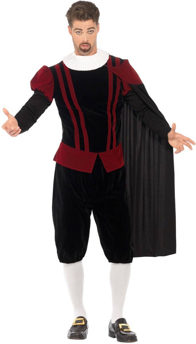 Men's Tudor Lord Medieval Deluxe Fancy Dress Costume Alternate Image