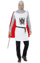 Renaissance Men's Noble Knight Medieval Fancy Dress Costume Front View