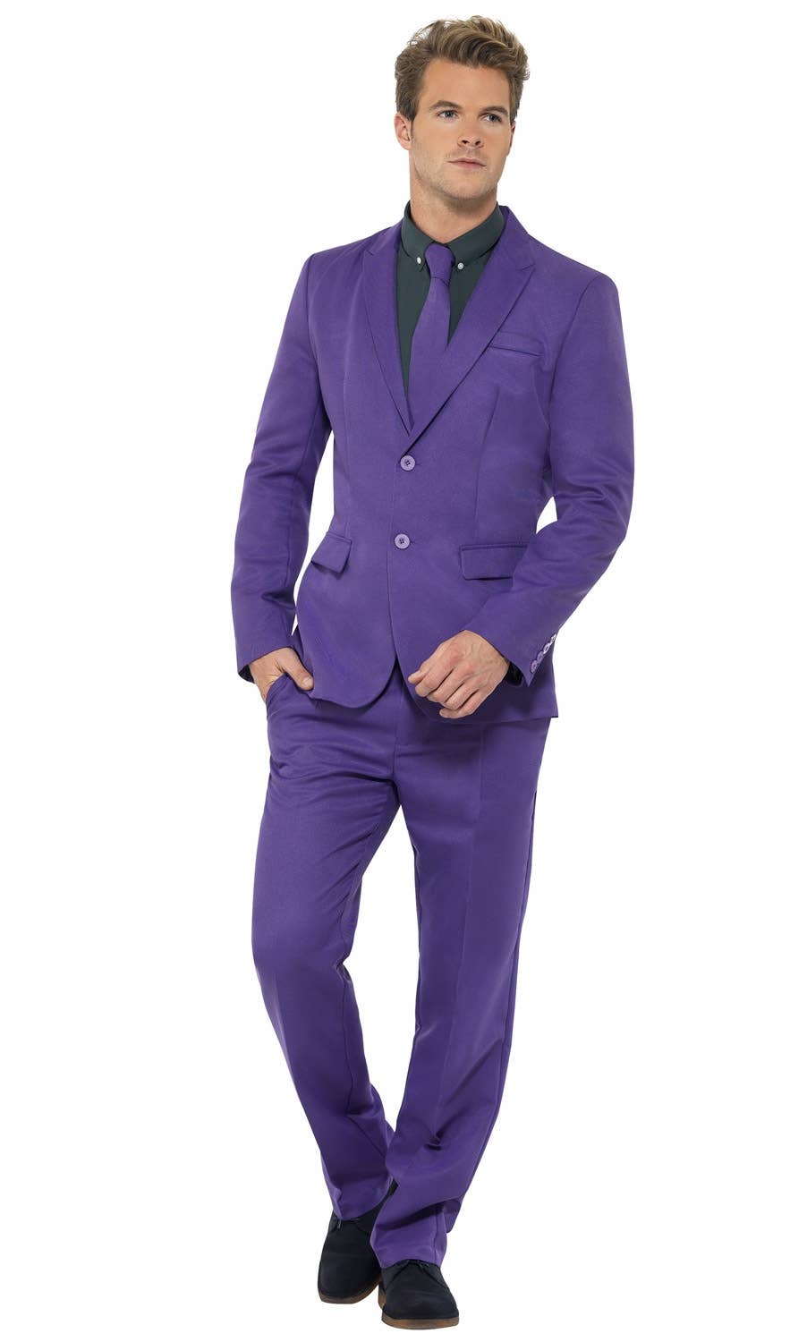 Deluxe Men's Bright Purple Suit from Stand Out Suits Image 1