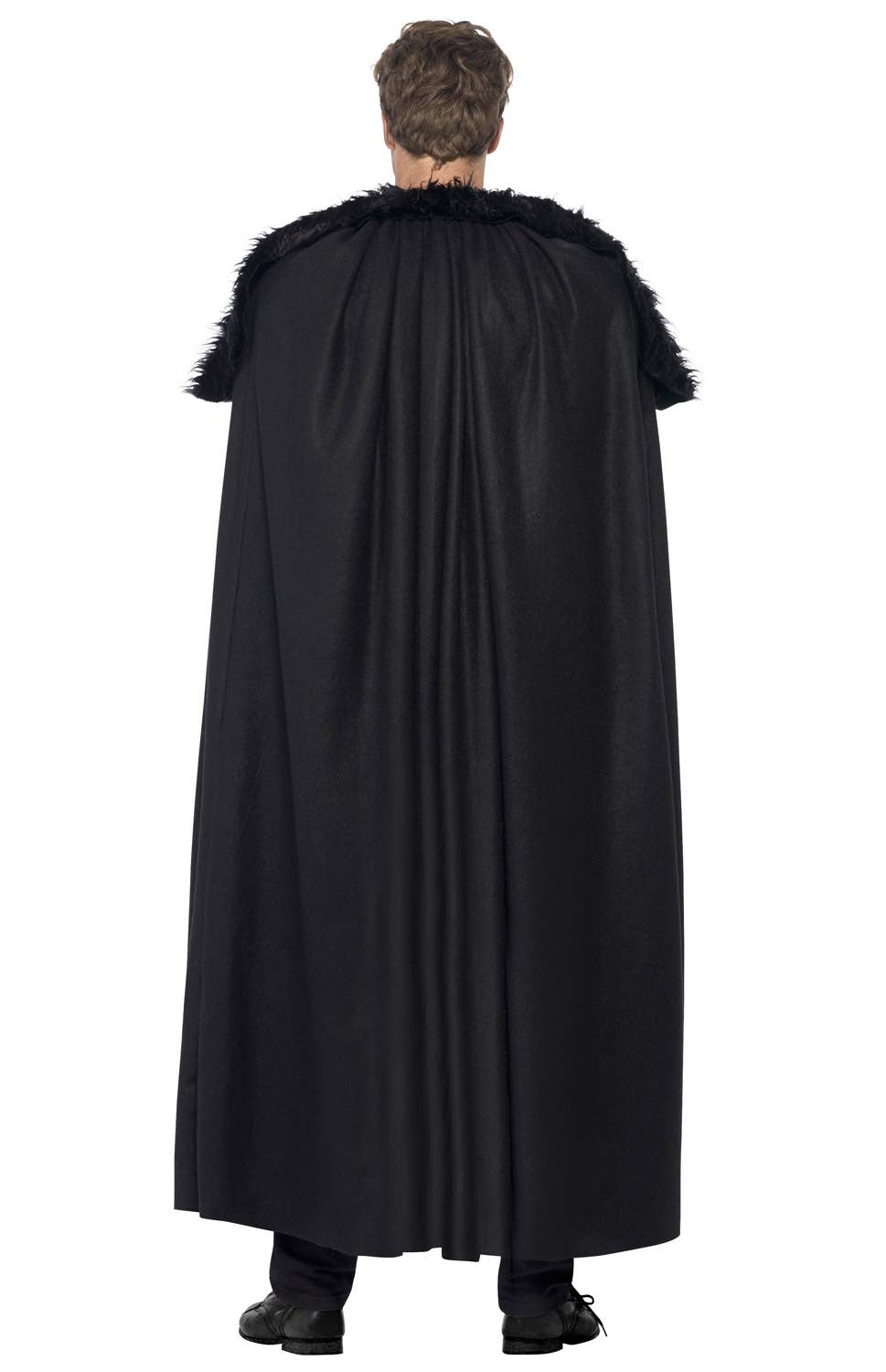 Men's Fleece And Fur Barbarian Fancy Dress Costume Back View