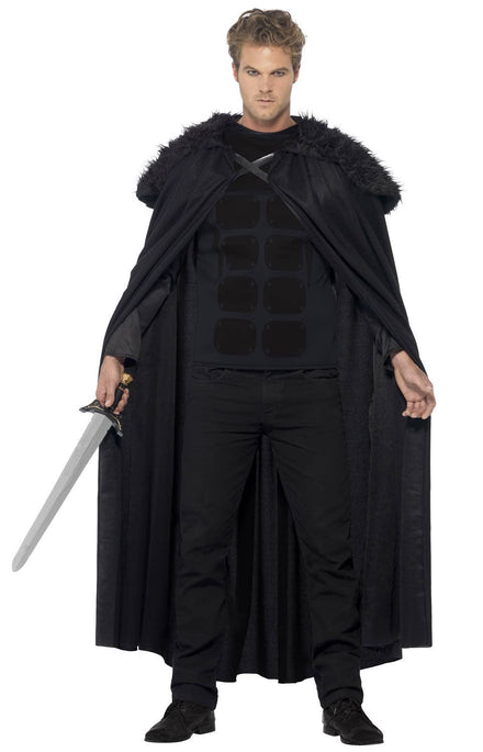 Men's Fleece And Fur Barbarian Fancy Dress Costume Alt View