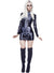 Women's Sexy Whiplash Skeleton Halloween Costume Dress - Main Image