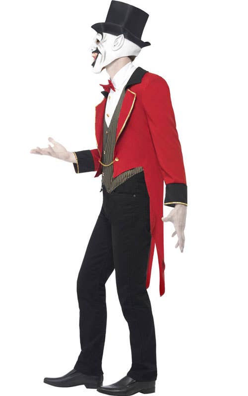 Men's Evil Ringmaster Halloween Fancy Dress Costume Side