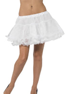 Women's White Thigh Length Petticoat Tutu Costume Skirt - Main View