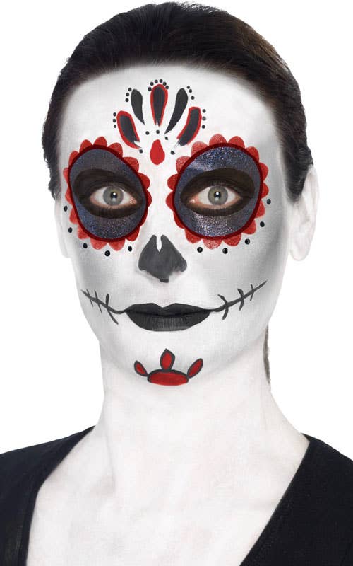 Day of the Dead Sugar Skull Costume Makeup Set - Alternative Image 5