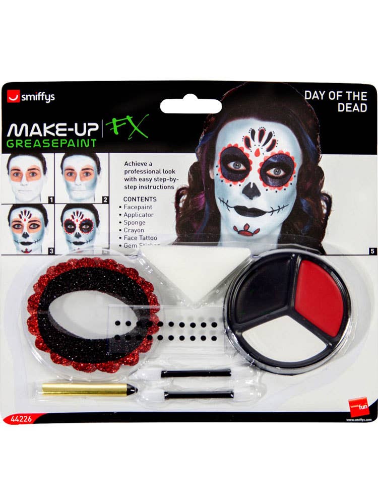 Day of the Dead Sugar Skull Costume Makeup Set - Main Image
