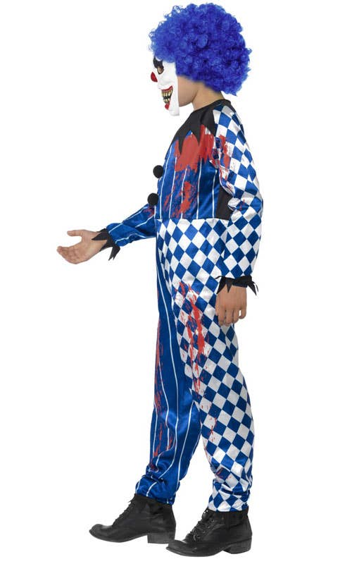 Kid's Killer Clown Bloody Costume Side View