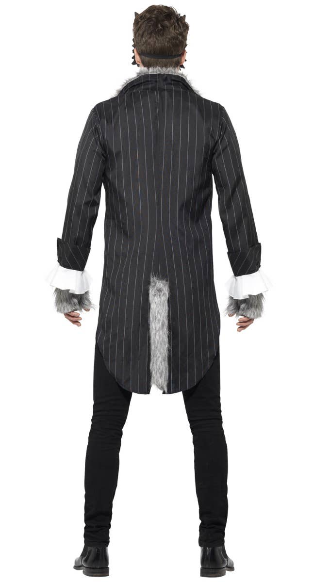 Halloween Men's Story Book Fairytale Big Bid Wolf Deluxe Fancy Dress Costume Back View Image 