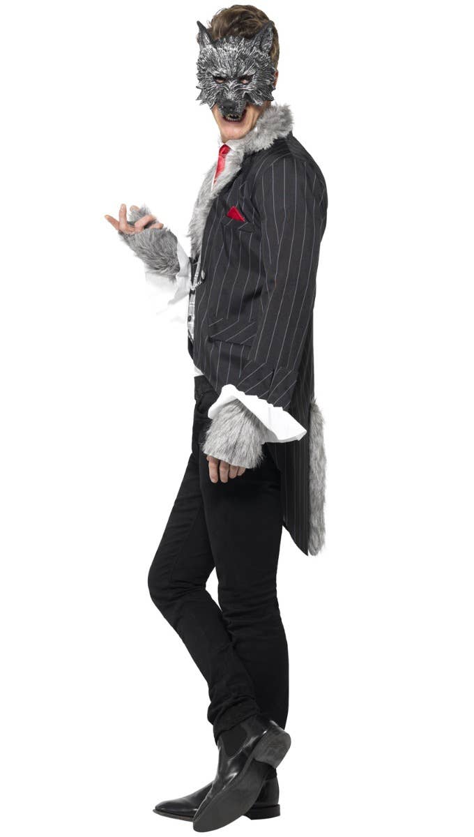 Halloween Men's Story Book Fairytale Big Bid Wolf Deluxe Fancy Dress Costume Side View Image 