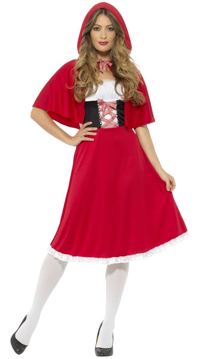 Women's Classic Little Red Riding Hood Fairytale Costume Front Image