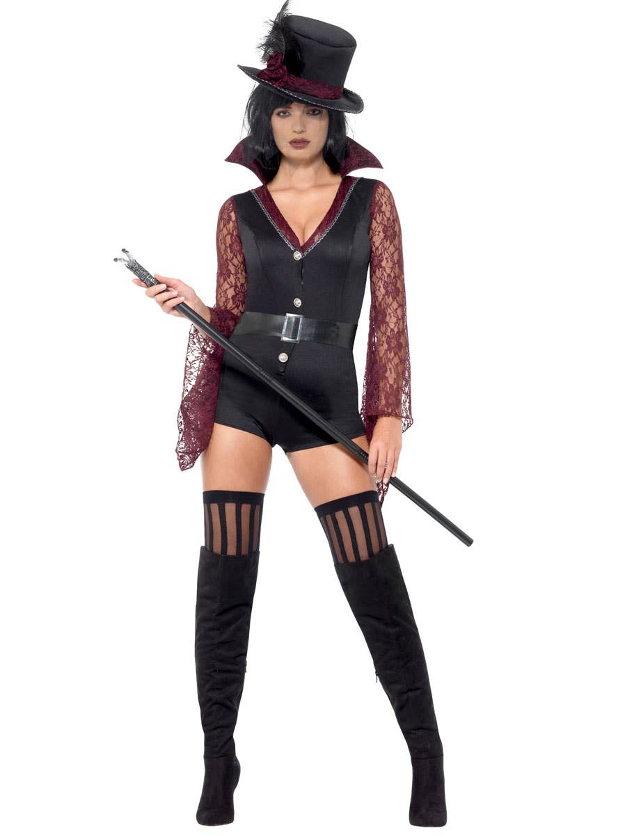 Women's Sexy Fever Vampire Halloween Fancy Dress Costume - Front Image