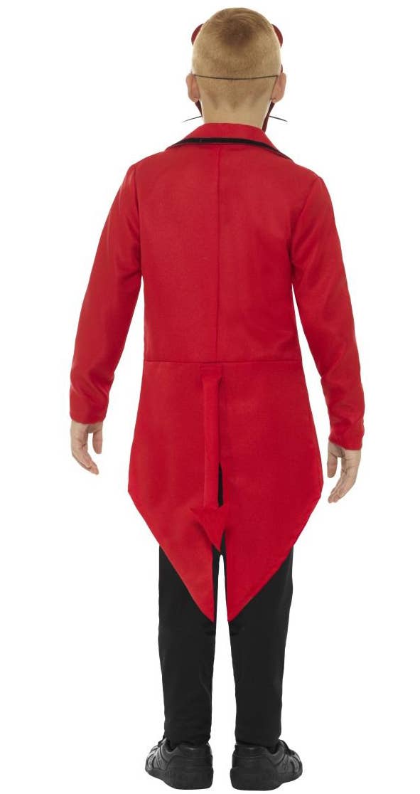 Day of Dead Boy's Red Devil Halloween Costume Back Image