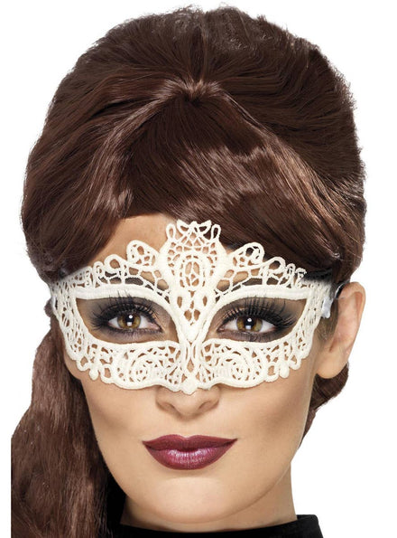 White Lace Masquerade Mask