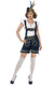 Womens Traditional Deluxe Bavarian Blue Lederhosen Oktoberfest Costume Image 1