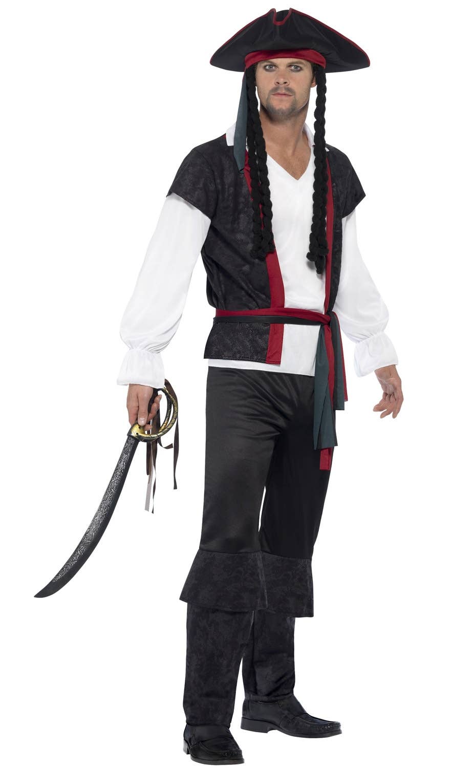 Men's Aye Aye Captain Fancy Dress Pirate Costume Image 1