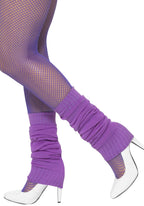 Women's Purple 1980's Leg Warmers Costume Accessory - Main Image