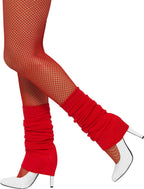 80s Fashion Women's Red 1980's Costume Leg Warmers - Main Image