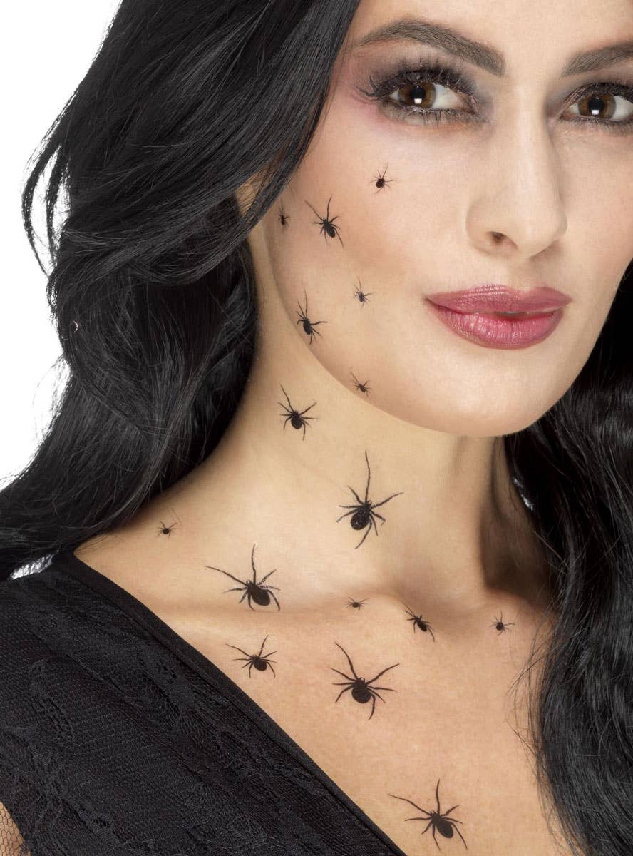 Image of Crawling Spiders Halloween Tattoo Transfers