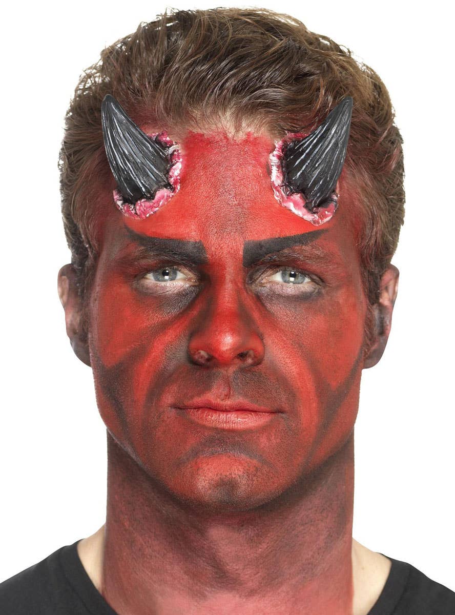 Latex Black Devil Horns Halloween Devil Prosthetic Horns Latex Black Devil Horns Halloween Devil Prosthetic Horns