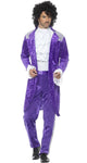Men's Purple 1980's Musician Prince Fancy Dress Costume - Main Image