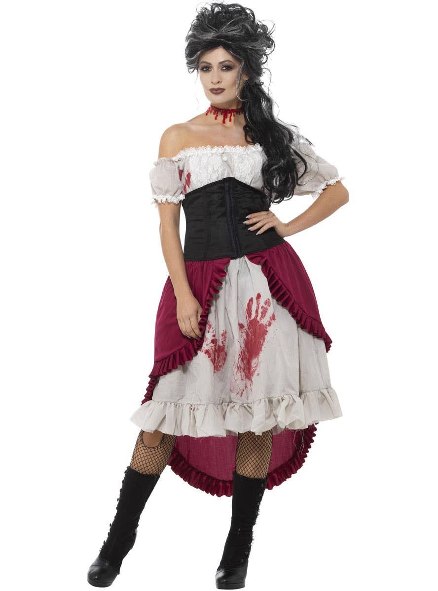 Slasher Robe Bloody Victorian Slasher Victim Costume | Womens Halloween Costume